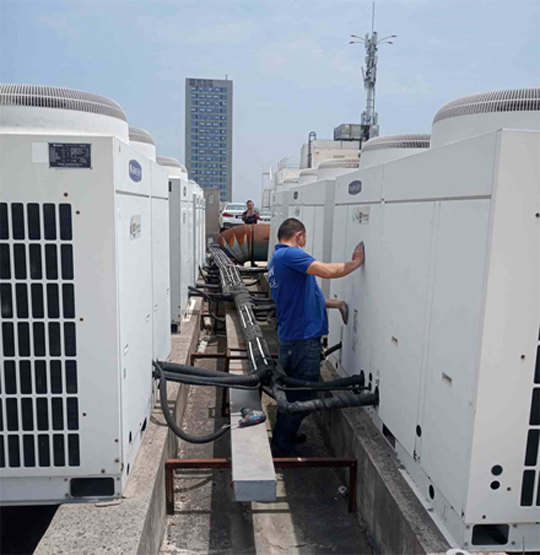 桥东中央空调制热和不制冷系统维修方法